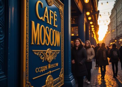 вывеска кафе москва